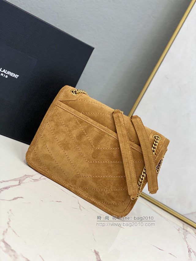 YSL爆款女士包包 聖羅蘭經典款MONOGRAM翻蓋麂皮手袋 YSL肩背斜挎包 533037  jjh1070